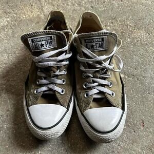 Khaki Converse All Star low top trainers